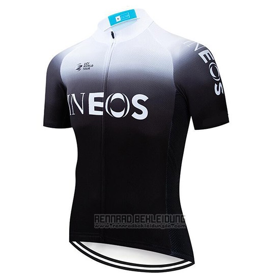 2019 Fahrradbekleidung Castelli INEOS Wei Shwarz Trikot Kurzarm und Tragerhose